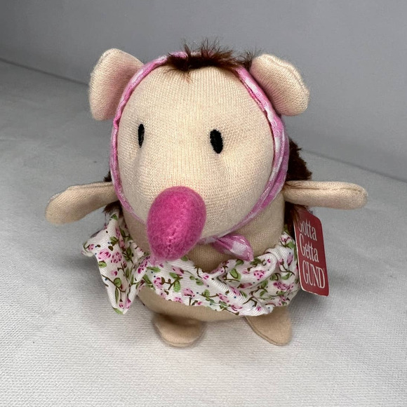 Hedgehog Crumpets by Gund NWT Spring Woodland Friends Bean Bag Toy Plush 4" - Picture 2 of 8
